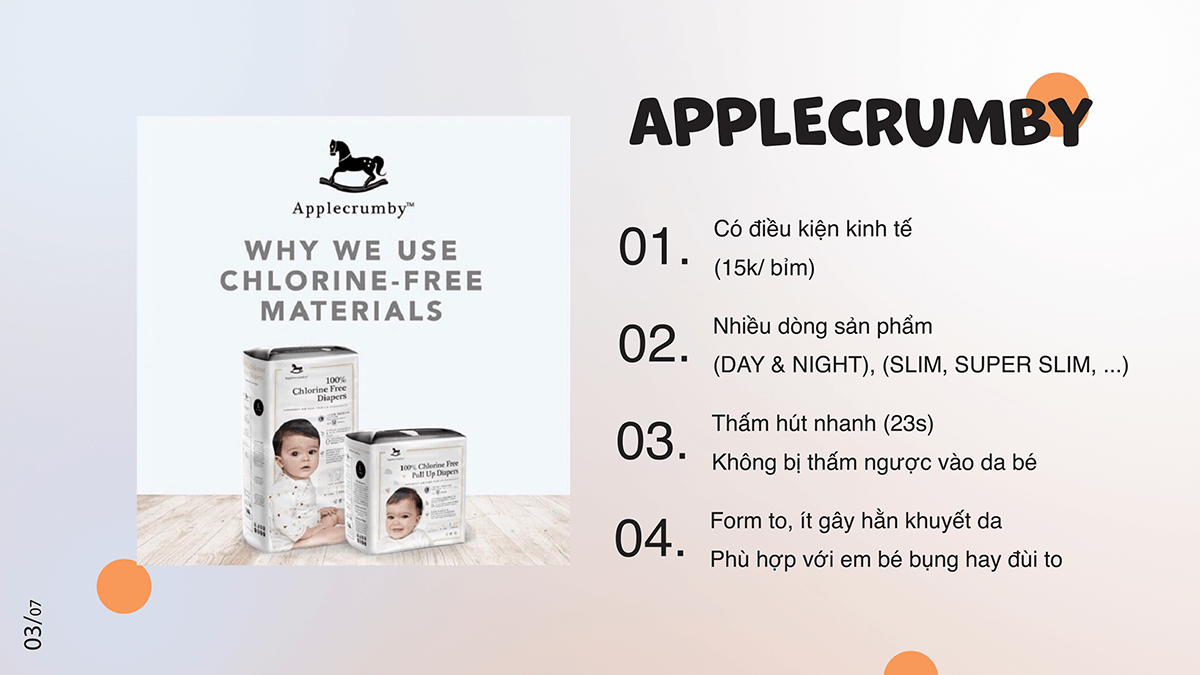 Review bỉm quần AppleCrumby