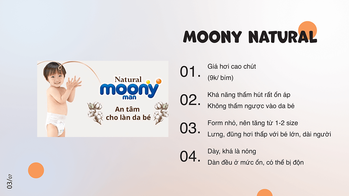 Review bỉm quần Moony Natural