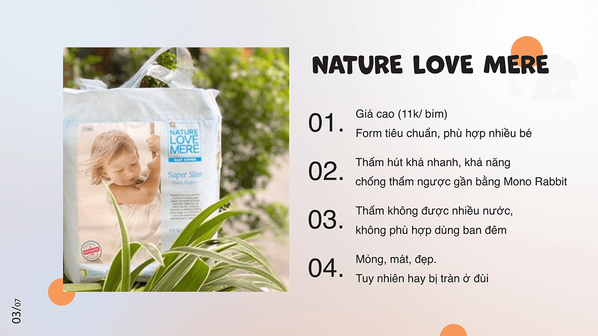 Review bỉm quần Nature Love Mere