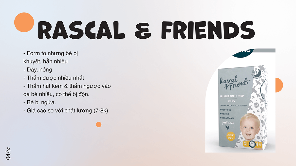 Review bỉm quần Rascal And Friends