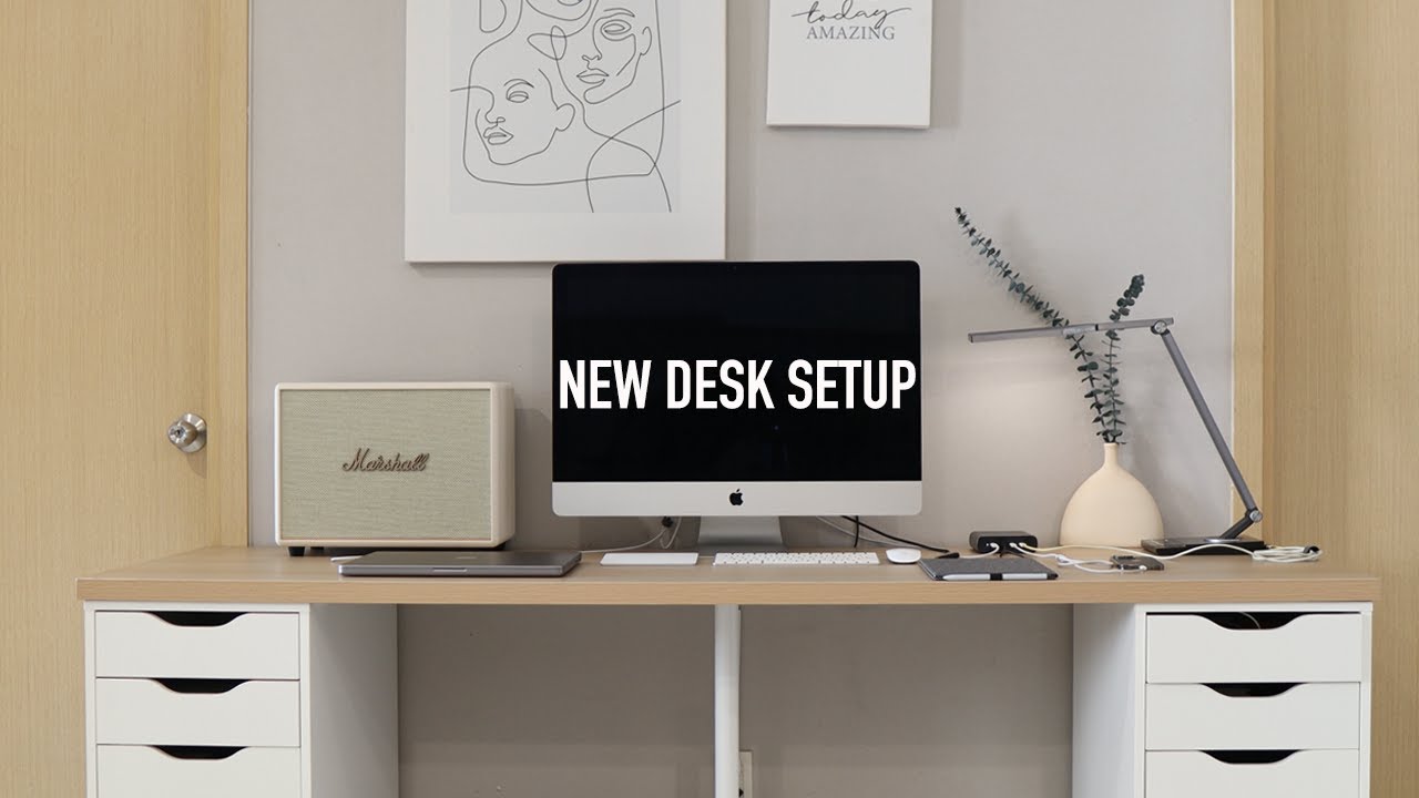 Bàn Làm Việc Tối Giản | Set Up The IKEA Lagkapten Alex Desk