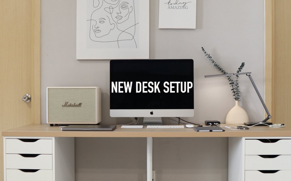 Bàn Làm Việc Tối Giản | Set Up The IKEA Lagkapten Alex Desk