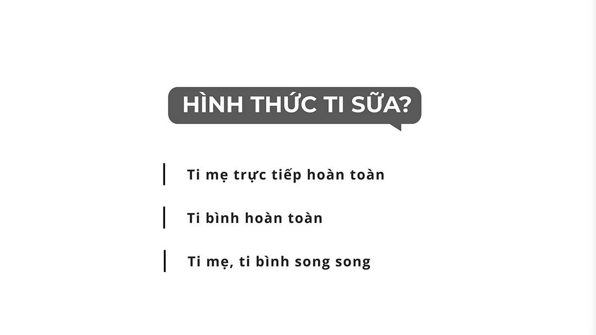 Hình thức bé ti sữa